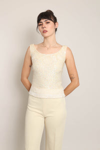 50s Sequined Wool Tank Top