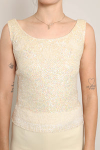 50s Sequined Wool Tank Top