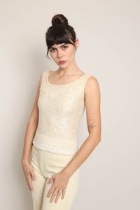 50s Sequined Wool Tank Top