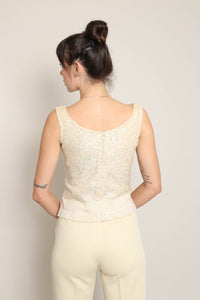 50s Sequined Wool Tank Top