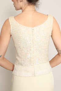 50s Sequined Wool Tank Top