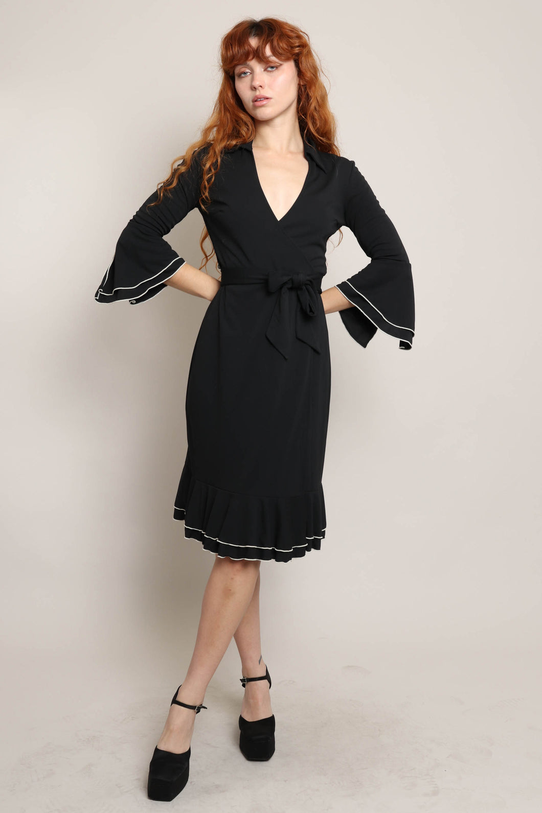 00s Express Bell Sleeve Dress – Luxie Vintage