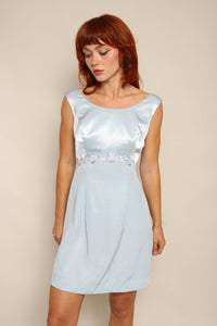 90s blue dress 90s Gaultier Beaded Faces Silk Dress main image 1