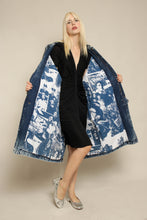 90s Michael Sloan Acid Wash Denim Jacket With Pop Art Lining