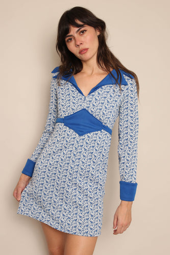 70s Butterfly Collar Dress