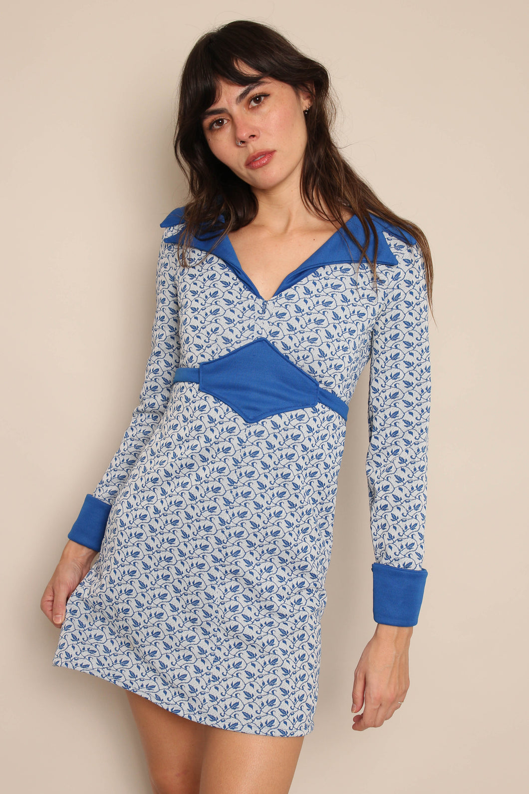 70s Butterfly Collar Dress