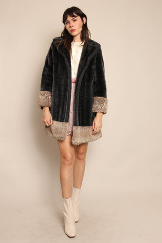 60s Faux Fur Swing Coat