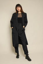 1980s Black Duster Jacket & Trousers Set