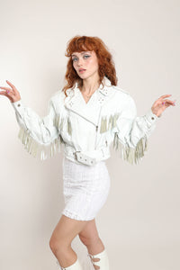80s Fringe Motorcycle Jacket