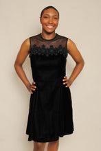 90s Black Velvet Party Dress