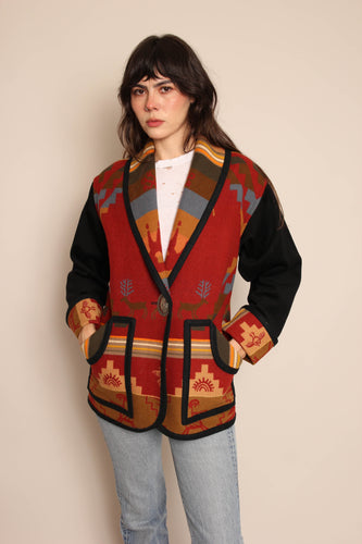 90s Reversible Southwestern Wool Jacket