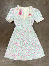 70s Pastel Floral Mini Dress - XS/S