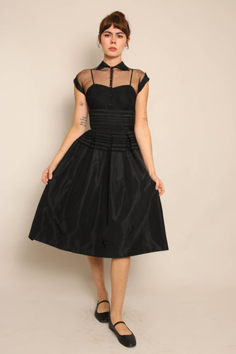 50s Illusion Neckline Dress