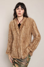 70s Mink Fur Crochet Sweater