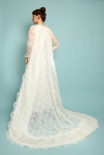 60s Lace Wedding Gown With Cape Train
