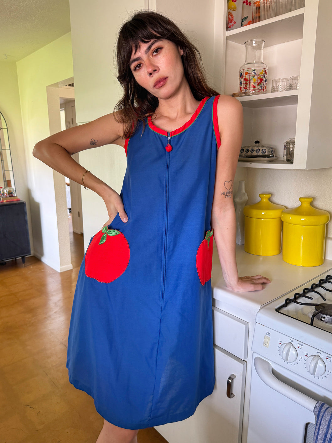 80s Tomato Pocket Dress