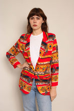90s Novelty Print Western Blazer