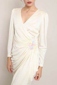 80s Grecian Wrap Dress