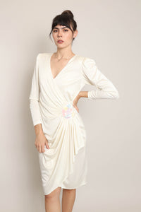 80s Grecian Wrap Dress