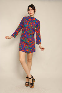 60s Psychedelic Mini Dress – Luxie Vintage