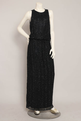 80s Grecian Beaded Gown