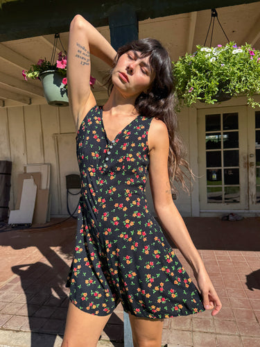 90s Floral Romper