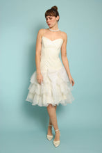 80s Sequined Tiered Chiffon Dress