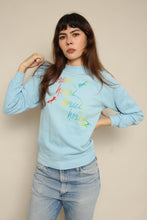 1980s Magical Rainbow Horse Print Sweatshirt