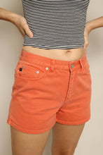 Y2K Ralph Lauren Plaid Label Orange Jean Shorts