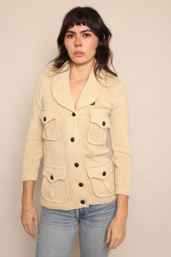 70s Accent Pocket Cardigan