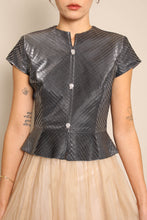 90s Lillie Rubin Gunmetal Shirt