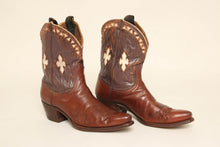 Justin Cowboy Boots With Inlays