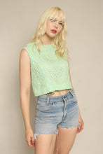 60s Teal Lace Tank Top