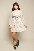 70s Floral Prairie Mini Dress