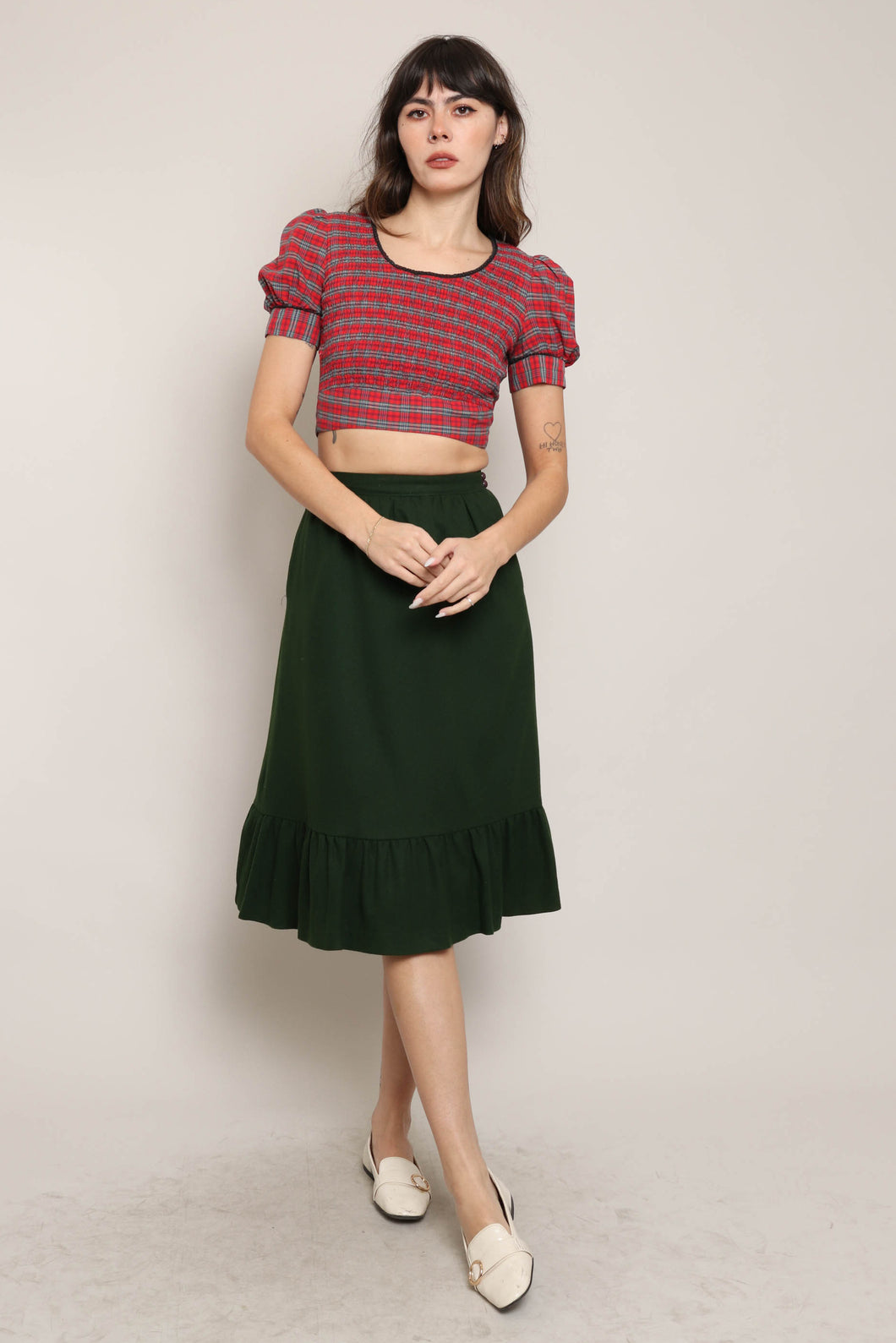 80s Green Lanz Skirt