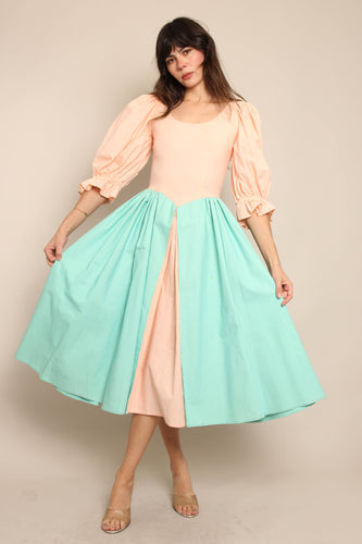 80s Puff Sleeve Princess Dress