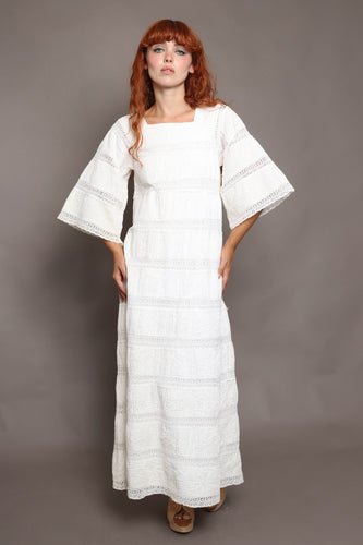 70s Mexican Bell Sleeve Dress