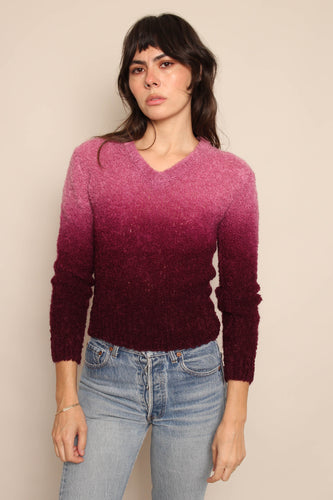 80s Purple Gradient Sweater