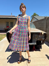 90s Plaid Cotton Sun Dress