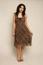 00s Leopard Silk Chiffon Dress
