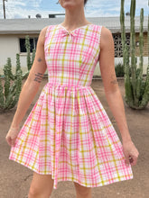 60s Pink Plaid Dress