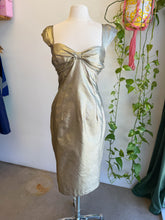 80s Metallic Gold Bombshell Dress
