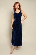 80s Betsey Johnson Blue Velvet Dress