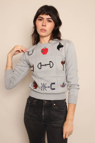 80s Novelty Western Sweater