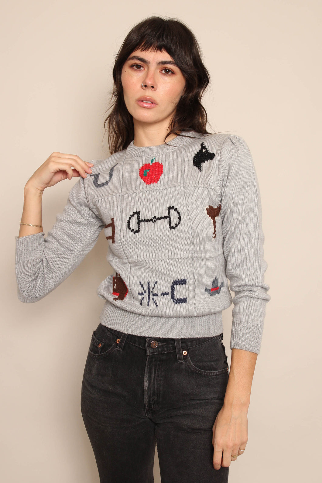 80s Novelty Western Sweater