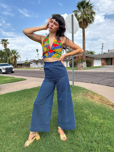 70s Swiss Dot Bell Bottoms