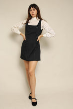 1990s Black Pinstriped Mini Dress