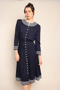 90s Navy Nautical Dress – Luxie Vintage