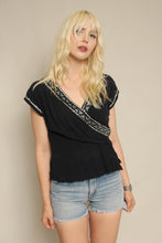 50s Black Gauze Patio Shirt