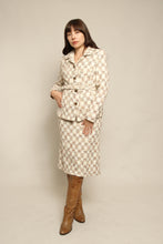 70s Dormeuil Plaid Skirt Suit Set